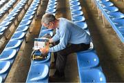 15 July 2018; John Bourke, from Ballintubber, Co Mayo, reads a programme before the GAA Hurling All-Ireland Senior Championship Quarter-Final match between Kilkenny and Limerick at Semple Stadium in Thurles, Co Tipperary. Photo by Ray McManus/Sportsfile