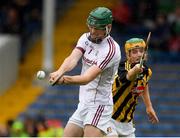 15 July 2018; Paddy Rabbitte of Galway in action against Ciarán Brennan of Kilkenny during the Electric Ireland GAA Hurling All-Ireland Minor Championship match between Galway and Kilkenny at Semple Stadium, Thurles, Co Tipperary. Photo by Ray McManus/Sportsfile