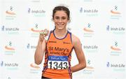 15 July 2018; Laura Frawley from St. Marys Limerick A.C. after she won the girls under-15 long jump and under-15 high jump during the Irish Life Health National T&F Juvenile Day 2 at Tullamore Harriers Stadium in Tullamore, Co Offaly. Photo by Matt Browne/Sportsfile