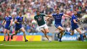 15 July 2018; Johnny Byrne of Kildare in action against Niall Kearns of Monaghan during the GAA Football All-Ireland Senior Championship Quarter-Final Group 1 Phase 1 match between Kildare and Monaghan at Croke Park, Dublin. Photo by David Fitzgerald/Sportsfile