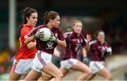 15 July 2018; Kate Geraghty of Galway in action against Fiona Keating of Cork during the All-Ireland Ladies Football Minor A final between Galway and Cork at the Gaelic Grounds, Limerick. Photo by Diarmuid Greene/Sportsfile