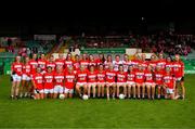 15 July 2018; The Cork squad prior to the All-Ireland Ladies Football Minor A final between Galway and Cork at the Gaelic Grounds, Limerick. Photo by Diarmuid Greene/Sportsfile