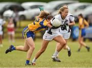 15 July 2018; Hazel McLoughlin of Kildare in action against Ellen Irwin of Roscommon during the All-Ireland Ladies Football Minor B final match between Kildare and Roscommon at Moate, Westmeath. Photo by Oliver McVeigh/Sportsfile