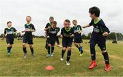 12 July 2018; Callum Gray, front, celebrates during the Sports Direct Summer Soccer Schools - Dunboyne AFC at Dunboyne in Co Meath. Photo by Piaras Ó Mídheach/Sportsfile