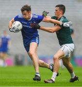 15 July 2018; Fintan Kelly of Monaghan in action against David Hyland of Kildare during the GAA Football All-Ireland Senior Championship Quarter-Final Group 1 Phase 1 match between Kildare and Monaghan at Croke Park, Dublin. Photo by Piaras Ó Mídheach/Sportsfile