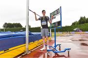 15 July 2018; Geoffrey O'Regan from Sunhill Harriers A.C. Co Limerick who won the boys under-15 high jump with a with a championship best jump of 1m 83 during the Irish Life Health National T&F Juvenile Day 2 at Tullamore Harriers Stadium in Tullamore, Co Offaly. Photo by Matt Browne/Sportsfile