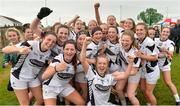 15 July 2018; Kildare players celebrate after the All-Ireland Ladies Football Minor B final match between Kildare and Roscommon at Moate, Westmeath. Photo by Oliver McVeigh/Sportsfile