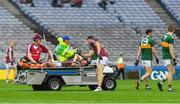 15 July 2018; Galway captain Damien Comer shows his support to injured team-mate Paul Conroy as he is helped off the field during the GAA Football All-Ireland Senior Championship Quarter-Final Group 1 Phase 1 match between Kerry and Galway at Croke Park, Dublin. Photo by Piaras Ó Mídheach/Sportsfile