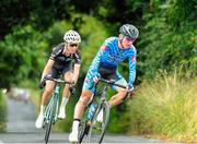 15 July 2018; Magnus Sheffield of Hot Tubes leads Isiah Chass, Team Swift, during the Eurocycles Eurobaby Junior Tour of Ireland 2018 - Stage Six, circuit race around Ennis. Photo by Stephen McMahon/Sportsfile