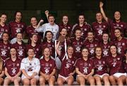 15 July 2018; The Galway squad celebrate with the cup after the All-Ireland Ladies Football Minor A final between Galway and Cork at the Gaelic Grounds, Limerick. Photo by Diarmuid Greene/Sportsfile