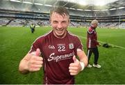 15 July 2018; Eoghan Kerin of Galway celebrates following the GAA Football All-Ireland Senior Championship Quarter-Final Group 1 Phase 1 match between Kerry and Galway at Croke Park, Dublin. Photo by David Fitzgerald/Sportsfile