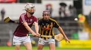 15 July 2018; Donal O'Shea of Galway in action against Darragh Maher of Kilkenny during the Electric Ireland GAA Hurling All-Ireland Minor Championship match between Galway and Kilkenny at Semple Stadium, Thurles, Co Tipperary. Photo by Ray McManus/Sportsfile