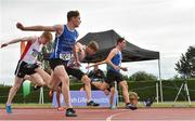 15 July 2018; Jordan Kissane,804, from Tralee Harriers A.C. Co Kerry who won the boys under-16 100m from second place Conor Commane also from Tralee Harriers A.C. during the Irish Life Health National T&F Juvenile Day 2 at Tullamore Harriers Stadium in Tullamore, Co Offaly. Photo by Matt Browne/Sportsfile