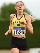 15 July 2018; Laura Nicholson from Bandon A.C. Co Cork who won the girls under-19 3000m during the Irish Life Health National T&F Juvenile Day 2 at Tullamore Harriers Stadium in Tullamore, Co Offaly. Photo by Matt Browne/Sportsfile