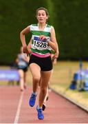 15 July 2018; Lucy O'Keeffe from Youghal A.C. Co Cork who won the girls-17 3000m during the Irish Life Health National T&F Juvenile Day 2 at Tullamore Harriers Stadium in Tullamore, Co Offaly. Photo by Matt Browne/Sportsfile