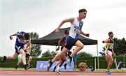 15 July 2018; Evan Farrelly from Tullamore Harriers A.C. Co Offaly who won the boys under-14 80m during the Irish Life Health National T&F Juvenile Day 2 at Tullamore Harriers Stadium in Tullamore, Co Offaly. Photo by Matt Browne/Sportsfile
