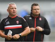 14 July 2018; Derry manager Mickey Donnelly during the EirGrid GAA Football All-Ireland U20 Championship Semi-Final match between Mayo and Derry at Páirc Seán Mac Diarmada, in Carrick-on-Shannon. Photo by Piaras Ó Mídheach/Sportsfile