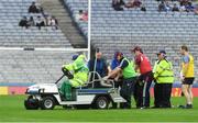 15 July 2018; Paul Conroy of Galway is helped off the field on a stretcher after picking up an injury during the GAA Football All-Ireland Senior Championship Quarter-Final Group 1 Phase 1 match between Kerry and Galway at Croke Park, Dublin. Photo by Piaras Ó Mídheach/Sportsfile