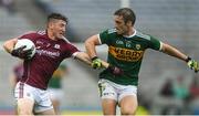 15 July 2018; Johnny Heaney of Galway in action against Stephen O’Brien of Kerry during the GAA Football All-Ireland Senior Championship Quarter-Final Group 1 Phase 1 match between Kerry and Galway at Croke Park, Dublin. Photo by Piaras Ó Mídheach/Sportsfile