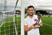 17 July 2018; Patrick Hoban of Dundalk with his SSE Airtricity/SWAI Player of the Month award for June at Oriel Park in Dundalk, Co Louth. Photo by Oliver McVeigh/Sportsfile