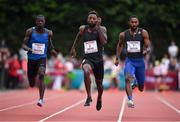 16 July 2018; Rasheed Dwyer of Jamaica on his way to winning the SuperValu 100m Men's race 1 during the Cork City Sports event in Cork. Photo by Brendan Moran/Sportsfile