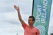 16 July 2018; Rob Heffernan is introduced to the crowd during the Cork City Sports in Cork. Photo by Brendan Moran/Sportsfile