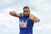 16 July 2018; Youcef Zatat of Great Britain in action during the JCD Group  Men's Shot Putt during the Cork City Sports event in Cork. Photo by Brendan Moran/Sportsfile