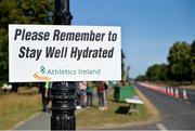 14 July 2018; Signage prior to the Irish Runner 10 Mile at Phoenix Park in Dublin. Photo by Eoin Smith/Sportsfile