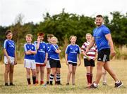 17 July 2018; Leinster's Sean O'Brien with participants during the Bank of Ireland Leinster Rugby Summer Camp at Tullow RFC, in Roscat, Tullow, Co. Carlow. Photo by Seb Daly/Sportsfile