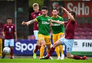 17 July 2018; Sean Maguire of Preston North End is tackled by Ben O'Riordan of Cobh Ramblers during the friendly match between Cobh Ramblers and Preston North End at Turners Cross in Cork. Photo by Brendan Moran/Sportsfile