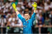 17 July 2018: Cork City goalkeeper, Peter Cherrie reacts during the UEFA Champions League 1st Qualifying Round Second Leg match between Legia Warsaw and Cork City at the Polish Army Stadium in Warsaw, Poland. Photo by Lukasz Grochala/Sportsfile