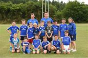 18 July 2018; Leinster player's Bryan Byrne and Peter Dooley with Leinster summer camp coach Nicole Kirwan and children from the summer camp during the Bank of Ireland Leinster Rugby Summer Camp at Portlaoise RFC in Togher, Portlaoise, Co. Laois. Photo by Matt Browne/Sportsfile