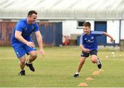 18 July 2018; Leinster player Peter Dooley with Donnchadh Carroll during the Bank of Ireland Leinster Rugby Summer Camp at Portlaoise RFC in Togher, Portlaoise, Co. Laois. Photo by Matt Browne/Sportsfile
