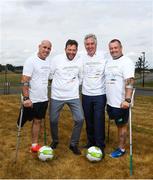 18 July 2018; In attendance, from left, are, Simon Baker, General Secretary of the European Amptuee Football Federation, theirry Regenass, Executive Director of International Committee Red Cross Movability, FAI CEO John Delaney and Chris McElligot, FAI Football for All coach during the Amputee Football Tanzania Project event at FAI HQ, Abbotstown, in Dublin. Photo by David Fitzgerald/Sportsfile