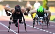 19 July 2018; Patrick Monahan of Le Cheile AC, Co. Kildare, left, on his way to winning the Men's 800m Wheelchair event during the Morton Games at Morton Stadium in Santry, Dublin. Photo by Sam Barnes/Sportsfile