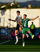 19 July 2018; Sean Gannon of Dundalk in action against Jevgeni Harin of Levadia during the UEFA Europa League 1st Qualifying Round Second Leg match between Dundalk and Levadia at Oriel Park in Dundalk, Co Louth. Photo by Seb Daly/Sportsfile