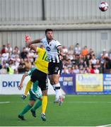 19 July 2018; Patrick Hoban of Dundalk in action against Sergei Lepmets of Levadia during the UEFA Europa League 1st Qualifying Round Second Leg match between Dundalk and Levadia at Oriel Park in Dundalk, Co Louth. Photo by Seb Daly/Sportsfile