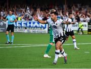 19 July 2018; Patrick Hoban of Dundalk celebrates after scoring his side's first goal during the UEFA Europa League 1st Qualifying Round Second Leg match between Dundalk and Levadia at Oriel Park in Dundalk, Co Louth. Photo by Seb Daly/Sportsfile