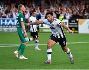 19 July 2018; Patrick Hoban of Dundalk celebrates after scoring his side's first goal during the UEFA Europa League 1st Qualifying Round Second Leg match between Dundalk and Levadia at Oriel Park in Dundalk, Co Louth. Photo by Seb Daly/Sportsfile