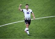 19 July 2018; Patrick Hoban of Dundalk celebrates scoring his side's first goal during the UEFA Europa League 1st Qualifying Round Second Leg match between Dundalk and Levadia at Oriel Park in Dundalk, Co Louth. Photo by Stephen McCarthy/Sportsfile