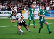19 July 2018; Patrick Hoban of Dundalk heads to score his side's first goal during the UEFA Europa League 1st Qualifying Round Second Leg match between Dundalk and Levadia at Oriel Park in Dundalk, Co Louth. Photo by Seb Daly/Sportsfile