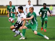 19 July 2018; Patrick Hoban of Dundalk in action against Maksim Podholjuzin of Levadia during the UEFA Europa League 1st Qualifying Round Second Leg match between Dundalk and Levadia at Oriel Park in Dundalk, Co Louth. Photo by Seb Daly/Sportsfile