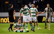 19 July 2018; A dejected Lee Grace, left, and Joey O'Brien following the UEFA Europa League 1st Qualifying Round Second Leg match between AIK and Shamrock Rovers at Friends Arena in Stockholm, Sweden. Photo by Simon Hastegård/Sportsfile