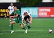 19 July 2018; Chris Shields of Dundalk in action against Jevgeni Harin of Levadia during the UEFA Europa League 1st Qualifying Round Second Leg match between Dundalk and Levadia at Oriel Park in Dundalk, Co Louth. Photo by Seb Daly/Sportsfile