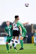 19 July 2018; Patrick Hoban of Dundalk in action against Igor Dudarev of Levadia during the UEFA Europa League 1st Qualifying Round Second Leg match between Dundalk and Levadia at Oriel Park in Dundalk, Co Louth. Photo by Seb Daly/Sportsfile