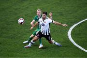 19 July 2018; Patrick Hoban of Dundalk in action against Maksim Podholjuzin of Levadia during the UEFA Europa League 1st Qualifying Round Second Leg match between Dundalk and Levadia at Oriel Park in Dundalk, Co Louth. Photo by Stephen McCarthy/Sportsfile