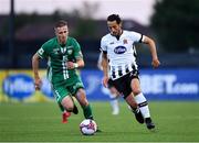 19 July 2018; Krisztian Adorjan of Dundalk in action against Igor Dudarev of Levadia during the UEFA Europa League 1st Qualifying Round Second Leg match between Dundalk and Levadia at Oriel Park in Dundalk, Co Louth. Photo by Seb Daly/Sportsfile