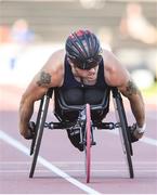 19 July 2018; Patrick Monahan of Le Cheile AC, Co. Kildare, competing in the Men's 800m Wheelchair event during the Morton Games at Morton Stadium in Santry, Dublin. Photo by Sam Barnes/Sportsfile