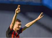 20 July 2018; Daniel Kelly of Bohemians following his side's victory after the SSE Airtricity League Premier Division match between Bohemians and Bray Wanderers at Dalymount Park in Dublin. Photo by Seb Daly/Sportsfile