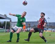 20 July 2018; Conor Kenna of Bray Wanderers in action against Kevin Devaney of Bohemians during the SSE Airtricity League Premier Division match between Bohemians and Bray Wanderers at Dalymount Park in Dublin. Photo by Seb Daly/Sportsfile